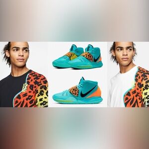Nike Kyrie Turquoise and Orange Sneakers